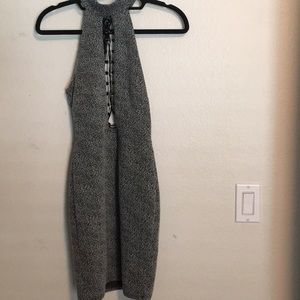 High Neck Lace Up Midi 🖤